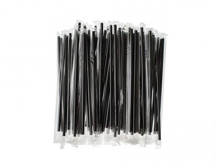 Set 1000 paie flexibile din plastic, ambalate individual, 240 x 5mm, negru