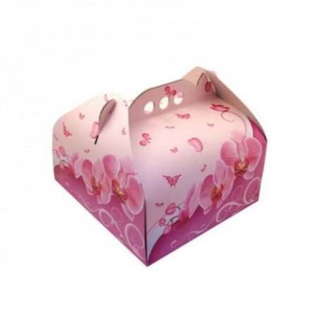 Set 25 cutii pentru tort, print Orhidee