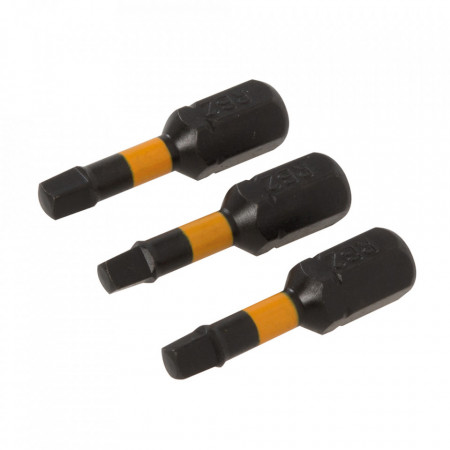 Set 3 biti profesionali, impact, R2, cap patrat, 25mm, Triton
