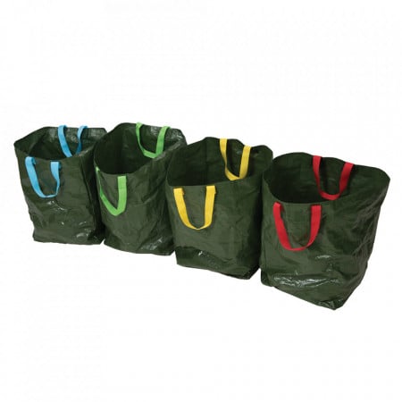 Set 4 saci reciclare, colectare, dublu laminati, rezistent UV, 400 x 320 x 320mm, 100 gr, Silverline