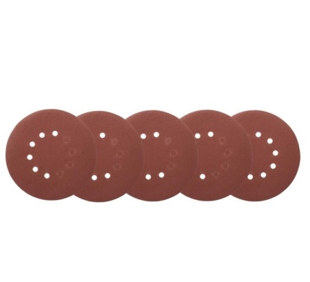 Set 5 discuri abrazive perforate slefuit pentru girafa , 225 mm ,10 gauri, granulatie 100 , Dedra
