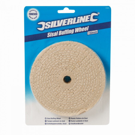 Disc fibre de sisal pentru slefuitor de banc, 5 straturi cusute in spirala, 150mm, Silverline