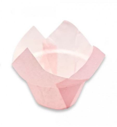 Set 150 forme copt pentru briose, chese tulip, hartie termica, 50 x 80, roz