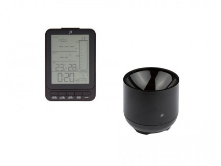 Statie meteo cu modul exterior wireless masurare precipitatii, negru, Auriol