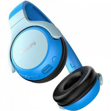 Casti Audio pentru copii Over-Ear Philips, Bluetooth, Autonomie 20h, Albastru