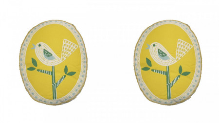 Set 2 perne decorative premium, 30 x 40 cm, pasare, broderie, George Home