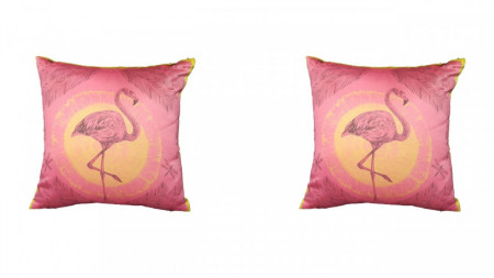 Set 2 perne decorative premium, mini 30x 30 cm, flamingo, George Home