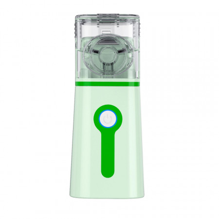 Aparat aerosoli, nebulizator mini portabil ultrasonic silentios, tehnologie Mesh, 0.4ml/min, verde