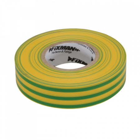Banda izolatoare, latime 19mm, lungime 33m, galben / verde, Fixman