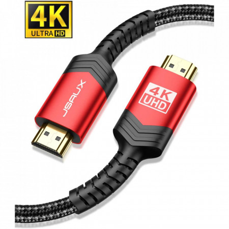 Cablu premium HDMI 4K, 2m, mufa aluminiu anti-rupere, Jsaux