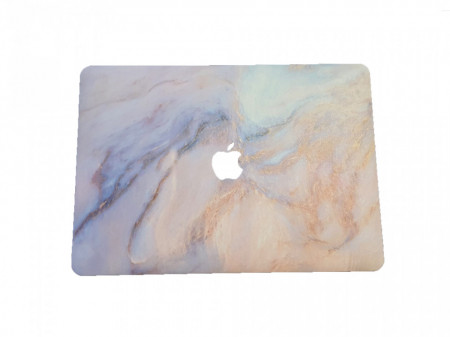Carcasa protectie, microshield, Macbook Air, 13", A1932/A2179/A2337, Pink marble