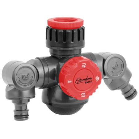 Conector unghiular dublu pentru robinet 1/2", 3/4", Dedra