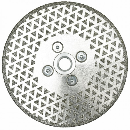 Disc diamantat, 2 in 1, taiere si slefuire piatra, 125 mm, prindere flex, M14, Dedra