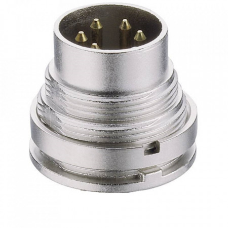 Mufa profesionala aparat 5DIN, male, 180 grade, Lumberg