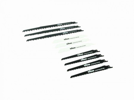 Set 10 panze profesionale fierastrau tip sabie, lemn-metal, 150mm / 240mm, Triton