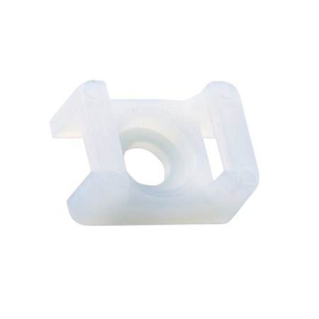 Set 100 bride prindere surub pentru coliere tip soricel, alb, 14 x 7 x 9mm, Celo