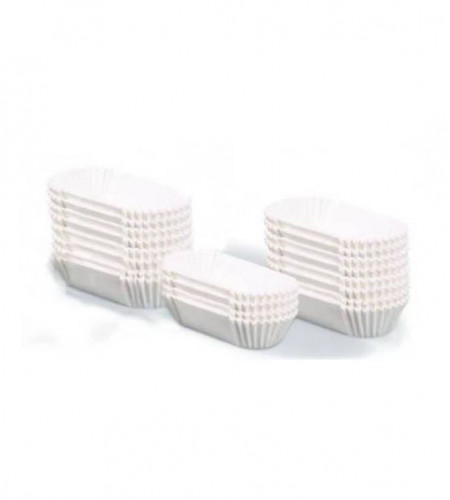 Set 15000 forme tip chese pentru eclere mari, 90 x 40 x 22 mm, alb