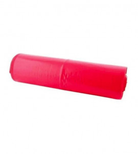 10 db HDPE szemeteszsák, 120L, 110 x 70cm, piros, tekercsben
