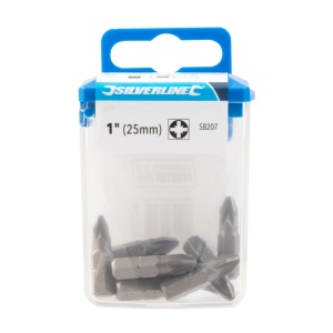 10 db-os Cr-V, PZ2, hatlapos 1/4-es, króm-vanádium, szállító doboz, Silverline - Img 2