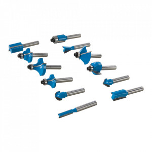 12 darabos fafűrész készlet, 1/4, 1/4", Silverline - Img 2