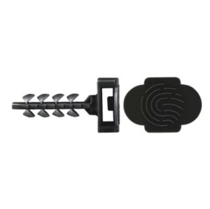 125 darabos nejlon dűbel készlet fejjel műanyag kantárhoz, 6 x 25mm, fekete, Celo - Img 9
