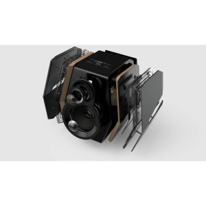 2 db professzionális aktív hangszóró készlet GAMING, PC, zene, STÚDIÓ, bluetooth, audio monitor, LED RGB, 88W, HI-FI hangzás, D osztályú erősítő, fa és alumínium ház, FEKETE, Edifier G5000-BK - Img 6