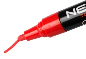 4 darabos készlet tartós filctoll fém, üveg, kő, fa, műanyag, univerzális, fekete, piros, zöld, kék színű, vízálló, Neo Tools - Img 4