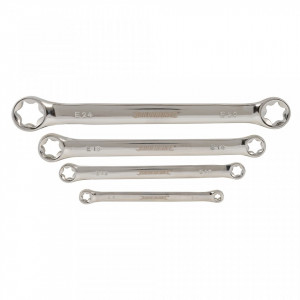 4 db Torx típusú kulcskészlet, E6, E8, E10, E12, E14, E18, E20, E24, SILVERLINE, E6, E8, E10, E12, E14, E18, E20, E24, SILVERLINE - Img 3