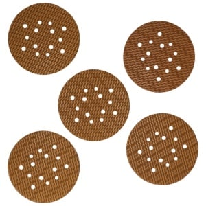 5 darabos csiszolókorong készlet, eltömődésgátló, 225mm, tépőzáras, 180-as szemcseméret, Dedra