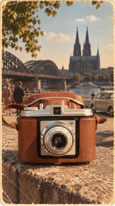 Aparat foto vintage de colectie AGFA Isola 6043, impecabil, format film 120, husa piele, second hand - Img 10