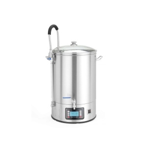 Aparat profesional pentru producere bere, capacitate 60 l, 3000 W, diametru 400x (H) 780 mm, panou digital, inox AISI 304, operare manuala sau automata, memorie salvare retete