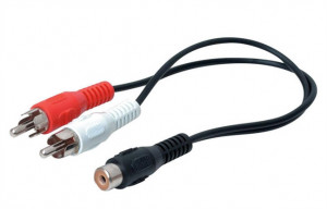 Audio adapter, RCA anya 2 x RCA apára, Deltac C