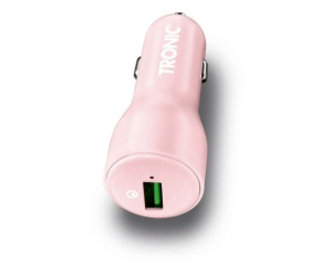 Autós gyorstöltő, 12/24V, 3.5A, Qualcomm port, rózsaszín, Tronic - Img 2