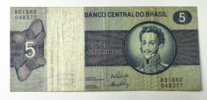 Bancnota Brazilia - 5 Cruzeiros 1966