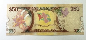 Bancnota - Guyana - 50 Dollars 2016 - Comemorativa - Img 4