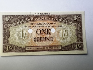 Bancnota Militara - British Armed Forces – 1 Shilling, 4th Series (1948)