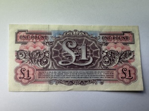 Bancnota Militara - British Armed Forces Special Voucher - 1 Pound – 2nd Series (1948–1956) - Img 2