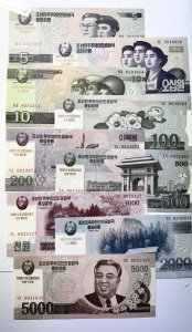 Bancnote Coreea de Nord - Set Complet - Comemorative - 100 de ani de la nasterea lui Kim Il-Sung