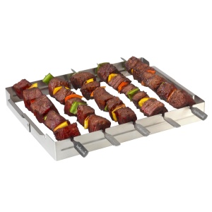 Barbecook BC-ACC-7017 suport pentru frigarui din oțel inoxidabil, 5 locuri - Img 1