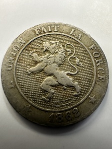 Belgia - 5 Centimes 1862 - Leopold I
