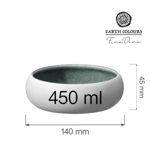 Bol Goro White Green 140 mm, 450 ml Fine Dine - Img 2