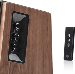 BOXE EDIFIER 2.0, RMS: 60W (2 x 13W, 2 x 17W), telecomanda wireless, volum, bass, treble, dual RCA, brown, "R1600TIII" - Img 3