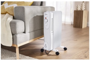 Calorifer electric cu ulei, 7 elementi, 1500W, 3 trepte putere, termostat, Silvercrest - Img 5