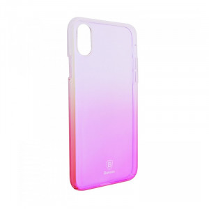 Carcasa siliconica pentru Apple Iphone X, roz transparent, Baseus
