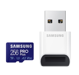 Card memorie Samsung PRO Plus + Cititor USB carduri micro-SDXC, MB-MD256KB/WW, 256GB, "MB-MD256KB/WW"
