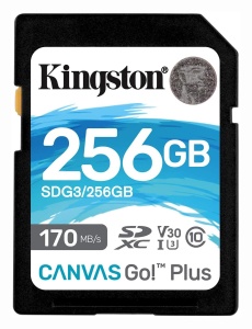 CARD SD KINGSTON, 256 GB, SD, clasa 10, standard UHS-I U3, "SDG3/256GB"