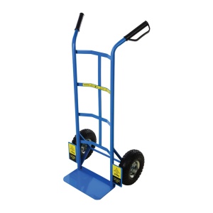 Carucior tip liza transport marfa, roti cu aer, greutate maxima suportata 315Kg, Silverline - Img 1