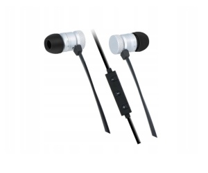 Casti audio stereo bluetooth, microfon incorporat, In-Ear, capete magnetice, telecomanda pe fir, ARGINTIU, Grundig - Img 7