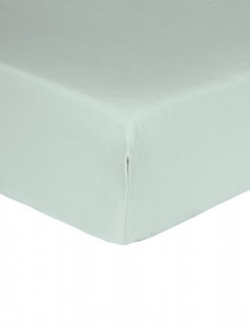 Cearceaf cu elastic, 100% bumbac, marime pat dublu, 190 x 135 x 28 cm, verde mint, George Home - Img 2