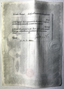 Certificat de acțiuni (1911) • The Estella Mining Company, Colorado – SUA - Img 2